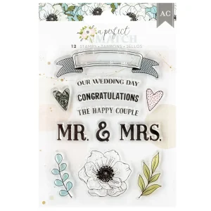 A Perfect Match Clear Stamps / Sellos Transparentes Novios Boda