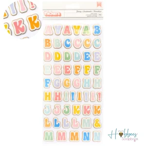 Thickers Groovy Alphabet Stickers / Calcomanias Esponjadas De Alfabeto