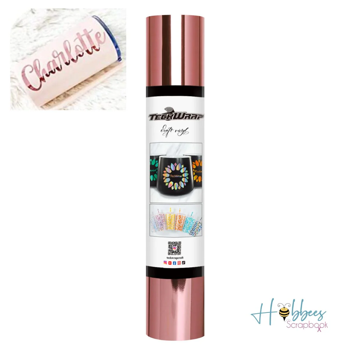BF Mirror Chrome Adhesive Vinyl / Vinil Adhesivo Libre de Burbujas Oro Rosa - Imagen 5