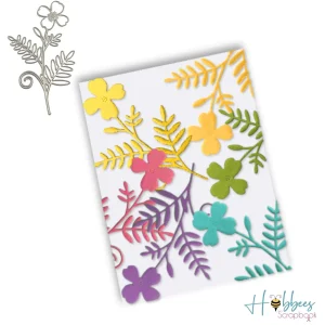 Suaje Flor con Follaje de 4 Pétalos