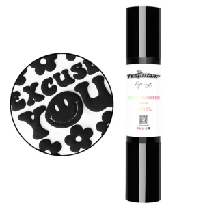 Black Puff Heat Transfer Vinyl / Vinil Termoadhesivo 3D Negro