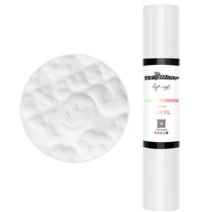 White Puff Heat Transfer Vinyl / Vinil Termoadhesivo 3D Blanco
