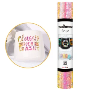 Holo Opal Pattern Adhesive Vinyl  / Vinil Ópalo Holográfico Rosa Amarillo Durazno