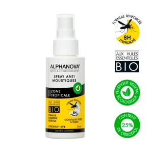 Antimosquitos Zona Tropical – 8 horas eficacia 75 ml. Alphanova Antimosquitos