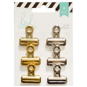 Gold Silver Metal Clips / 6 Clips Metálicos