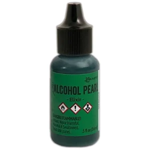 Tim Holtz Alcohol Pearls Elixir / Tinta al Alcohol Aperlada  Verde Elixir