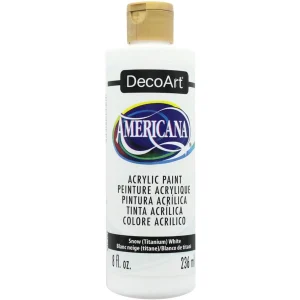 Americana Acrylic Paint Snow White Opaque 236ml / Pintura Acrílica Blanco Opaco