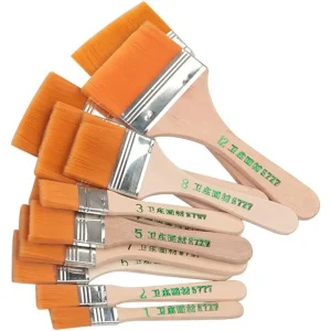 Set de 12 Brochas Planas para Aplicar Pintura y Medios