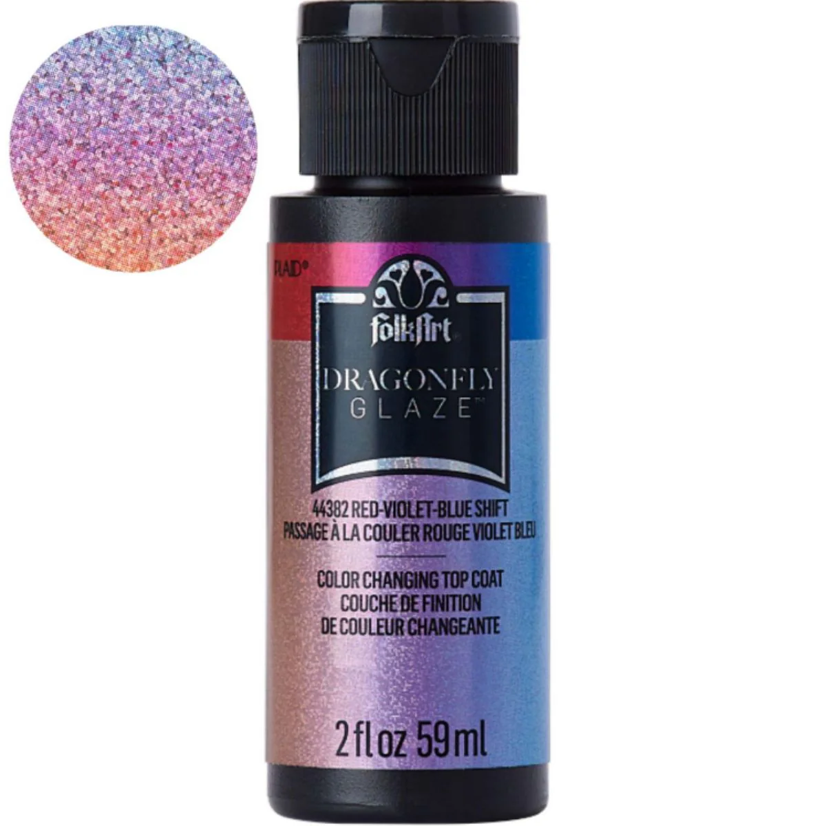 DragonFly Glaze Top Coat Red-Violet-Blue / Pintura Acrílica Brillante Iridiscente