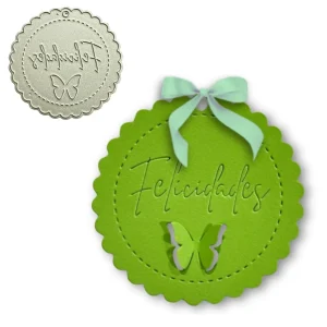 Suaje de Etiqueta Pop-Up Mariposa Felicidades