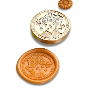 Sello de Metal para Lacre Orquídeas