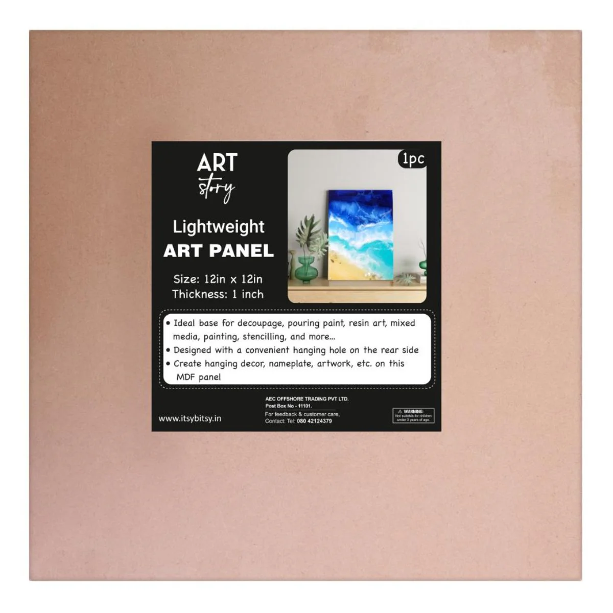 MDF Lightweight Art Panel 12" / Panel para Pintar Ligero