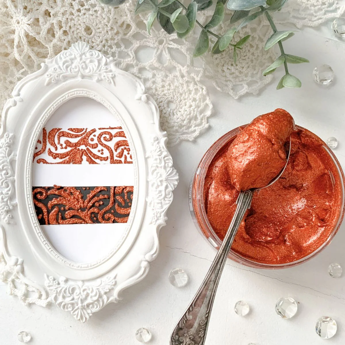 Finnabair Art Extravagance Jewel Texture Paste / Pasta Texturizadora Ámbar - Imagen 3