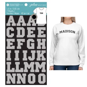 Easy Image Flocked Alphabet Black / Alfabeto Termoadhesivo para Tela Negro