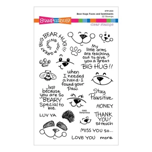 Bear Hugs Clear Stamp / Sellos Transparentes Caras Y Sentimientos De Oso
