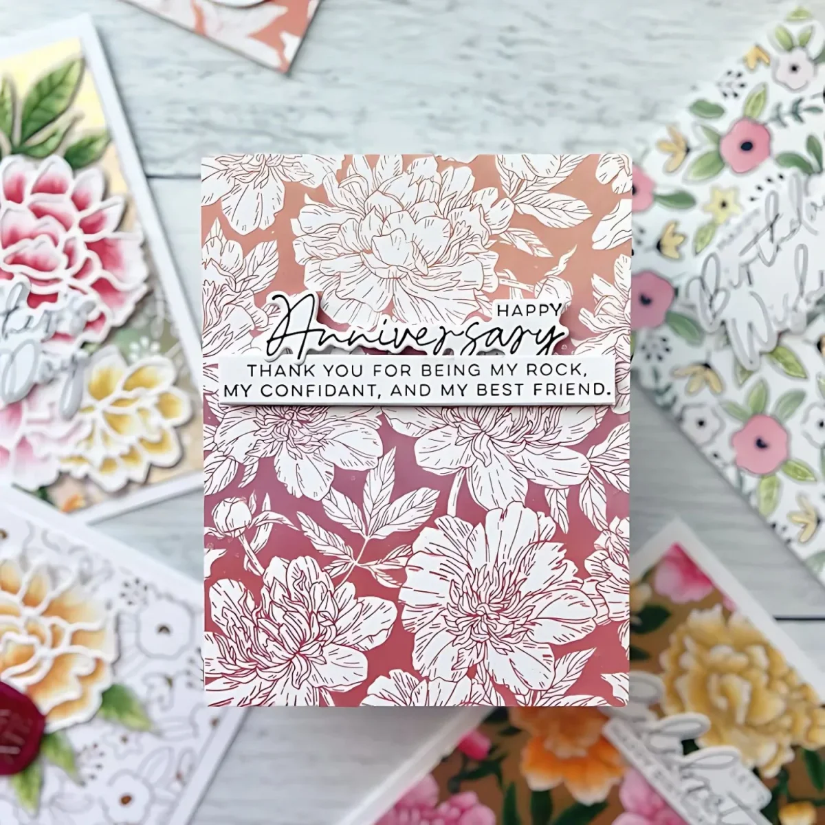 Peony Background Press Plates / Placa De Prensa Fondo De Peonías - Imagen 3