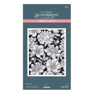 Peony Background Press Plates / Placa De Prensa Fondo De Peonías