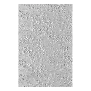 Floral Fans 3D Embossing Folder / Folder De Relieve 3D Abanicos Florales