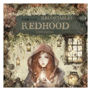 Paquete 12 Papeles Caperucita Roja Recortes 8x8"