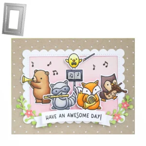 Suaje de Marcos Rectangulares de Escalopa con Puntadas