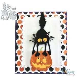 Suajes de Calabaza y Gato Asustado