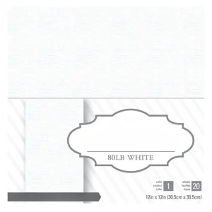 Value Pack Cardstock / Block de Cartulina Blanca Texturizada 12"