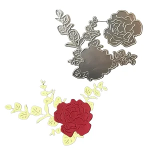 Suajes de Rosa con Hojas