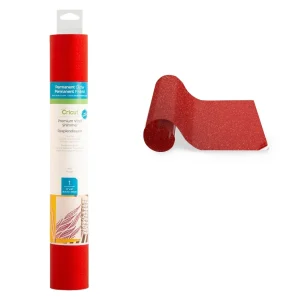 Premium Vinyl Shimmer Red 12 x 48" / Rollo de Vinil Permanente Rojo Glitter