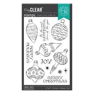 Holiday Ornaments Stamps / Sellos Fotopolimero Adornos Navideños