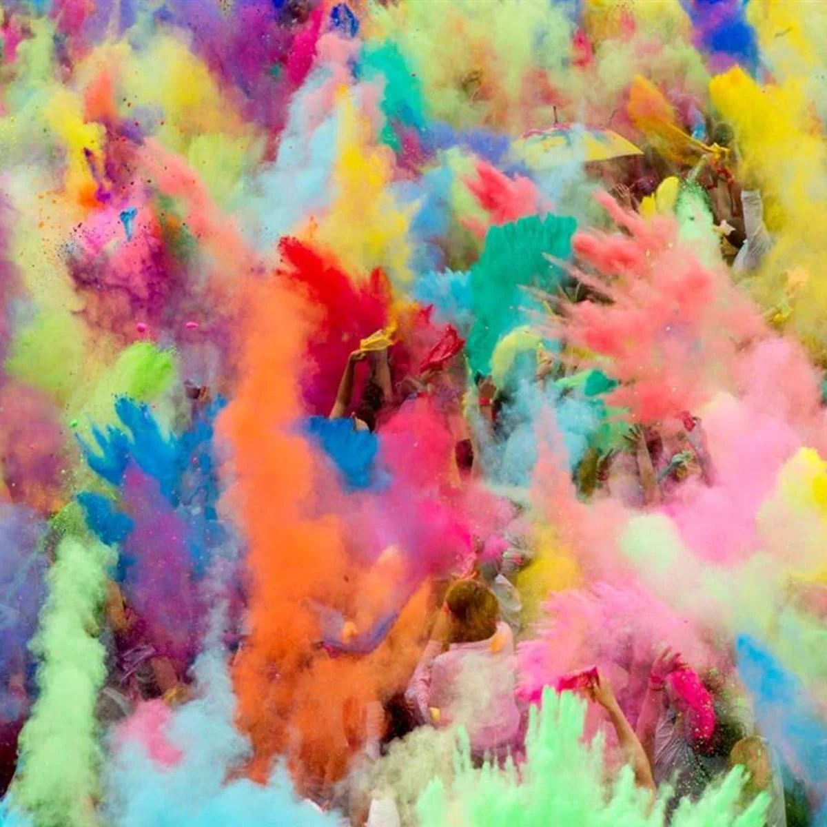 Color Blast Verde / Polvo para Fiesta Arcoiris Color Verde - Imagen 3