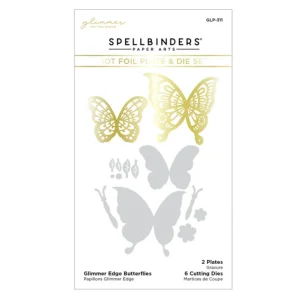 Glimmer Edge Butterflies Hot Foil Plate & Die Set  / Suajes de Mariposas Hot Foil