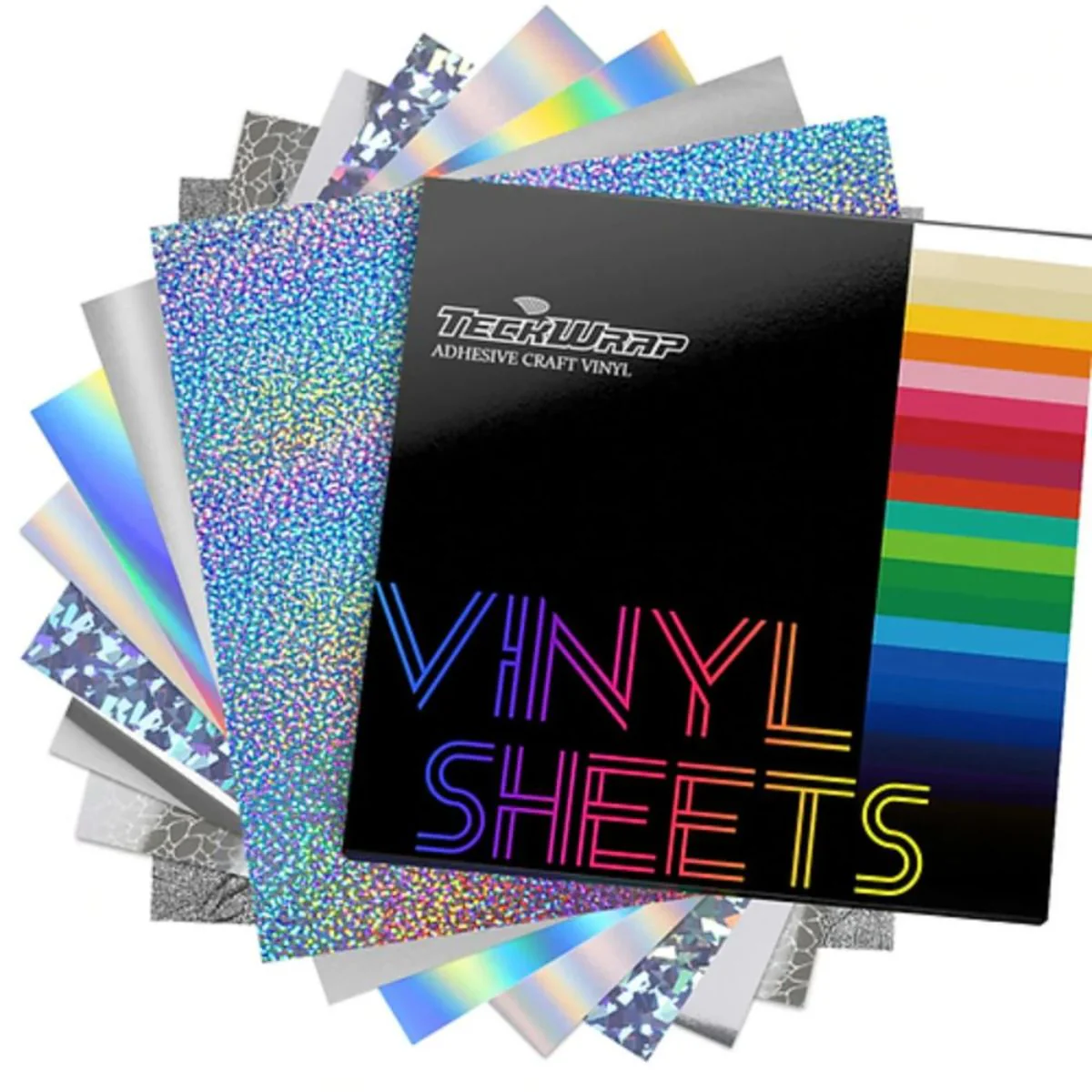 Silver Sheets Pack / 8 Hojas de Vinil Adhesivo Variado Color Plata
