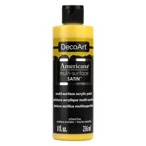 Americana Multi-Surface Satín Acrylic Paint School Bus / Pintura Acrílica Satinada Multisuperficie Tractor Amarillo