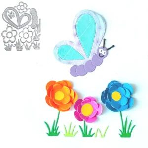 Suaje de Mariposa y Flores