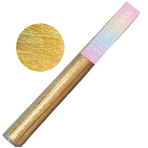 Foil Para Tinta Dorado Eléctrico Holográfico 3m