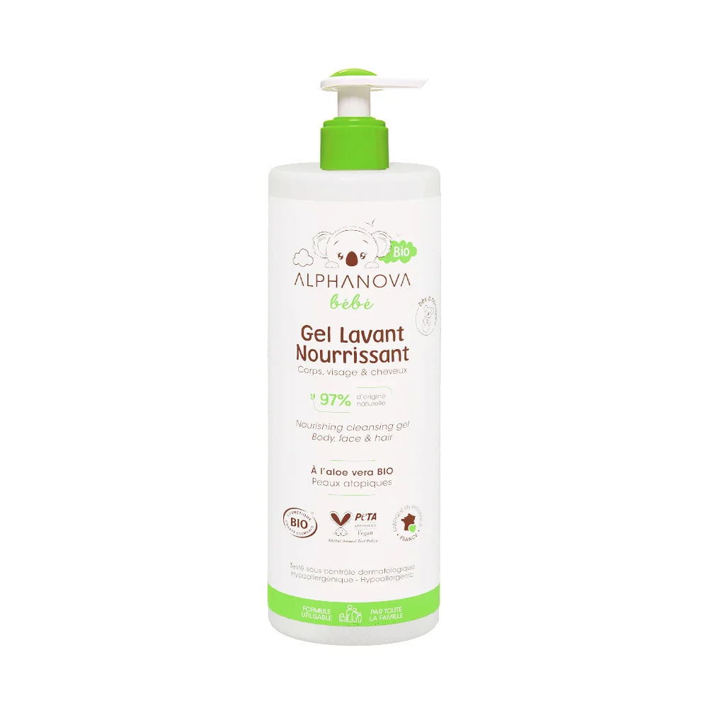 Gel de baño ecológico Extra Nutritivo 400 ml. Alphanova Bebé