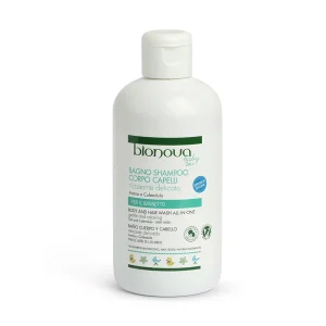 Gel de baño y champú Cuerpo y Cabello con Avena y Caléndula 200 ml. Bionova bebé