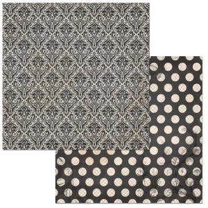 Double-Sided Cardstock Dot Damask Gray / Hojas de Cartulina Doble Cara