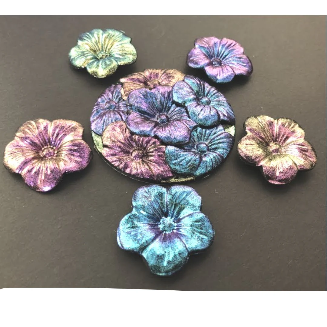 DragonFly Glaze Top Coat Violet, Blue, Green / Pintura Acrílica Brillante Iridiscente - Imagen 3
