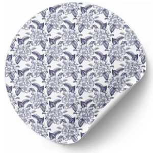 Lino Estampado Español para Encuadernación Blue Freesia
