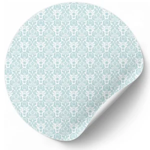 Lino Estampado Español para Encuadernación Arabesco Azul Bebé