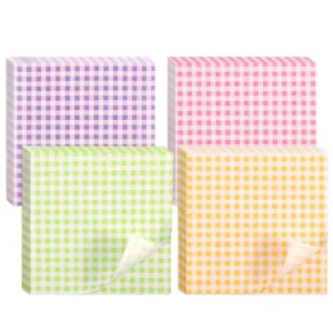 80 Hojas de Papel Vegetal Grado Alimenticio Cuadritos