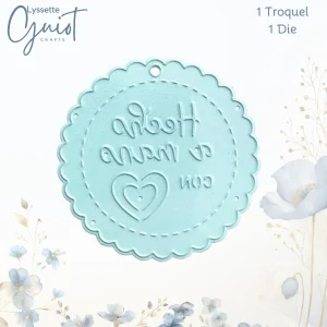 Troquel Etiqueta Hecho a Mano con Corazón