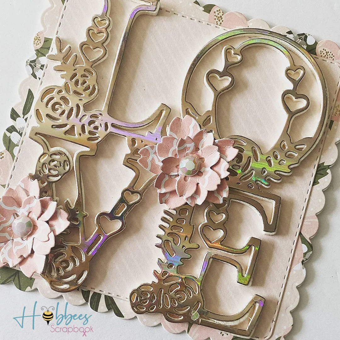 Suaje de Frase Love con Flores - Imagen 3