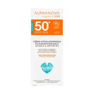 Protector Solar Mineral SPF 50+ FACIAL HIPOALERGÉNICO 50 gr. Alphanova Sun