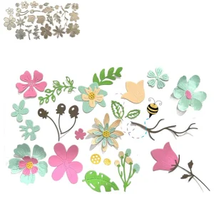 Suaje de Flores y Hojas Variadas