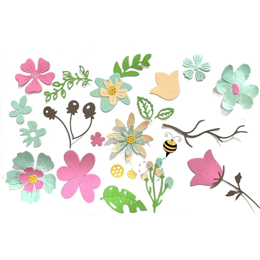 Suaje de Flores y Hojas Variadas - Imagen 3