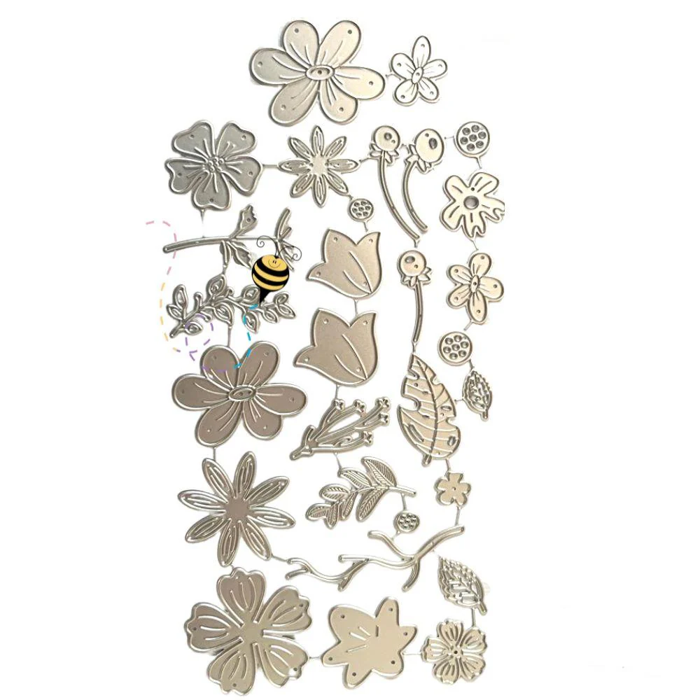 Suaje de Flores y Hojas Variadas - Imagen 2
