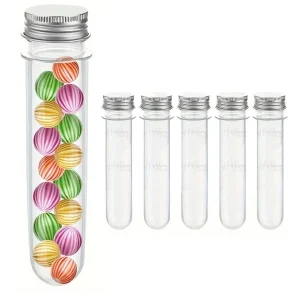 5 Tubos de Ensayo de Plástico