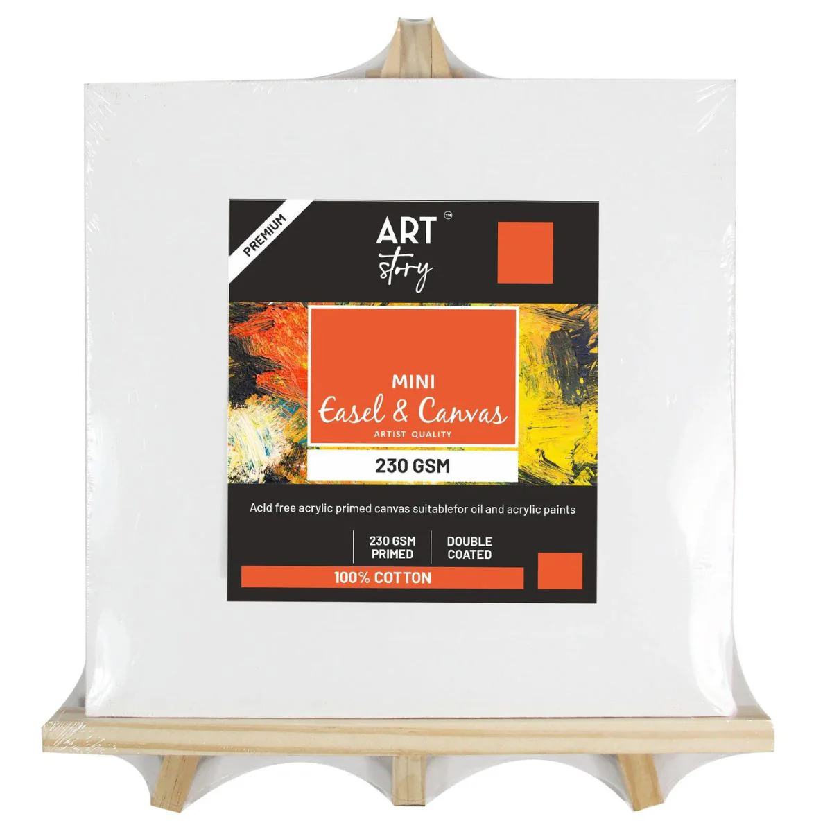 Wooden Mini Easel With Canvas 4.5" / 10 Mini Caballetes con Bastidor - Imagen 5